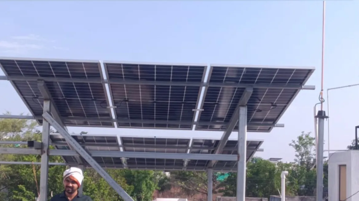 4kW rooftop solar panel installation - Forest Colony, Sai Nagar, Amravati Maharashtra