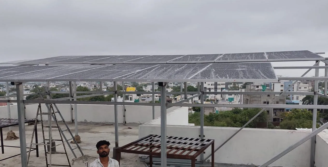 6kW rooftop solar panel installation - Parmar Layout, Amravati, Maharashtra