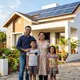 Happy family portrait after saving 45000 in subsidy